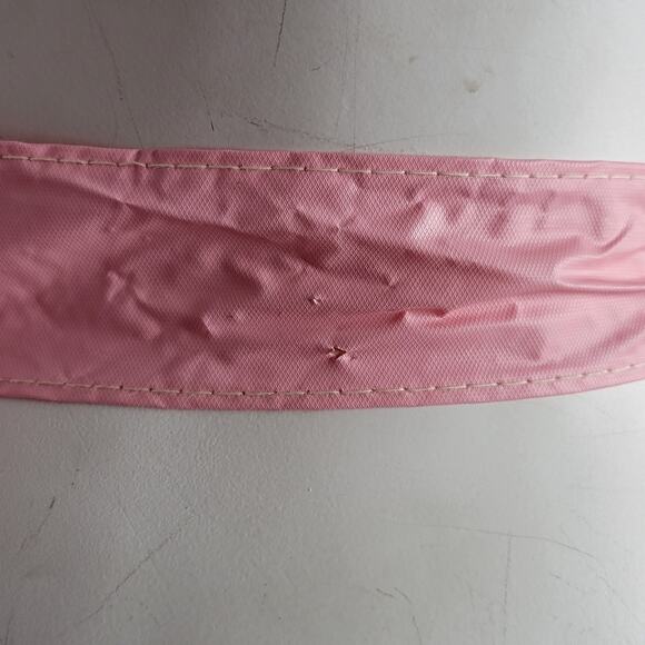 Vintage MCM Starburst Pink & Gold Vinyl Half Apron - Picture 8 of 8